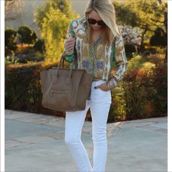 🎉HP🎉Zara Scarf Print Mulberry Silk Blouse - Picture 2 of 2